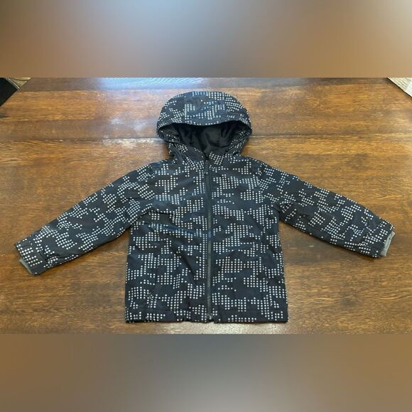 Lands’ End Black & Gray Insulated Winter Jacket, Boys Sz 3, Excellent Condition - Picture 1 of 10